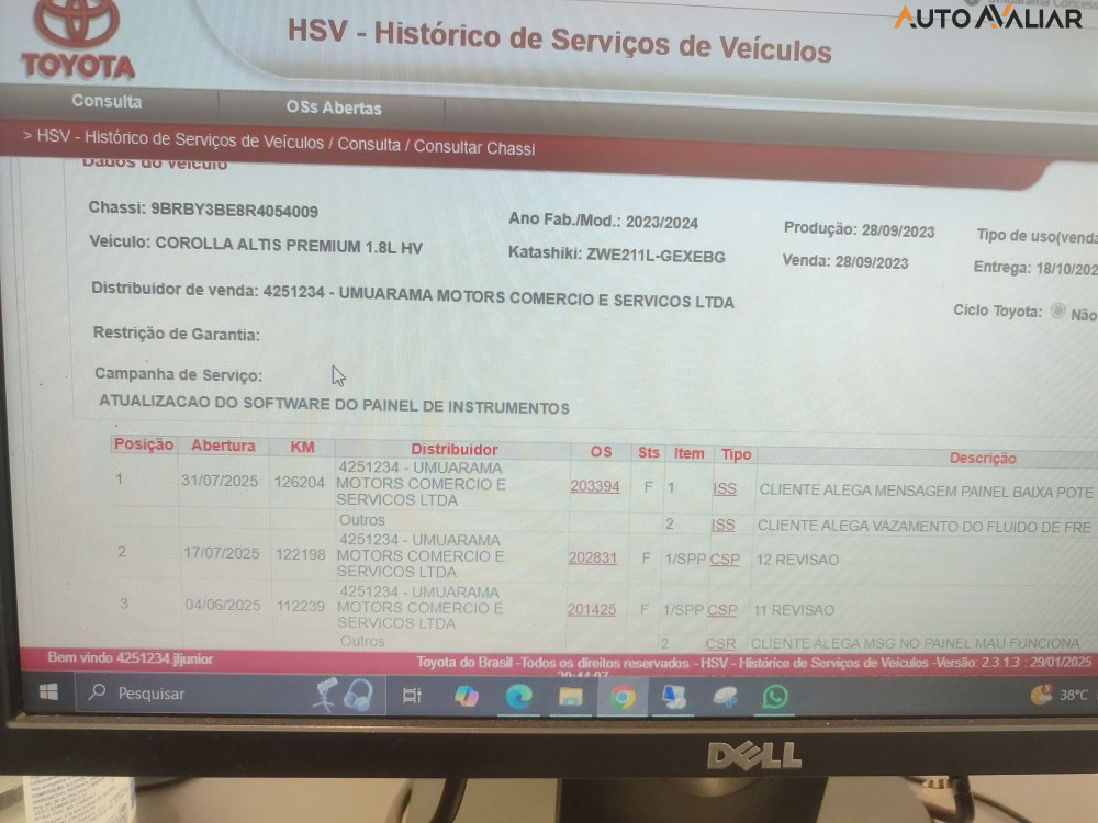 TOYOTA COROLLA 1.8 VVT-I HYBRID FLEX ALTIS PREMIUM CVT