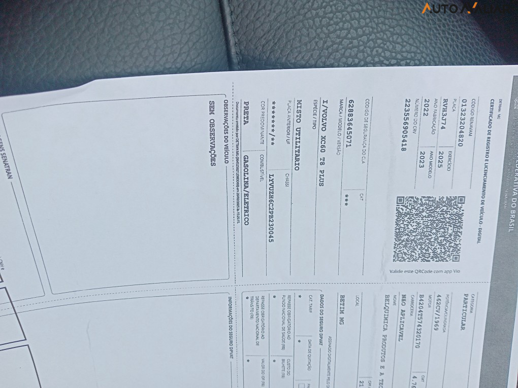 VOLVO XC60 T-8 Plus 2.0 AWD (H&iacute;brido)