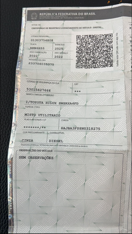 TOYOTA HILUX SW4 2.8 D-4D TURBO DIESEL SRX 4X4 AUTOM&Aacute;TICO