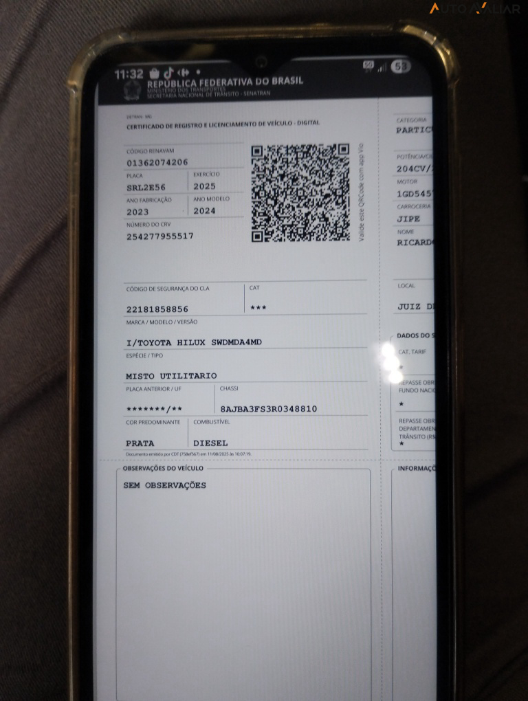 TOYOTA HILUX SW4 2.8 D-4D TURBO DIESEL DIAMOND 7L 4X4 AUTOM&Aacute;TICO