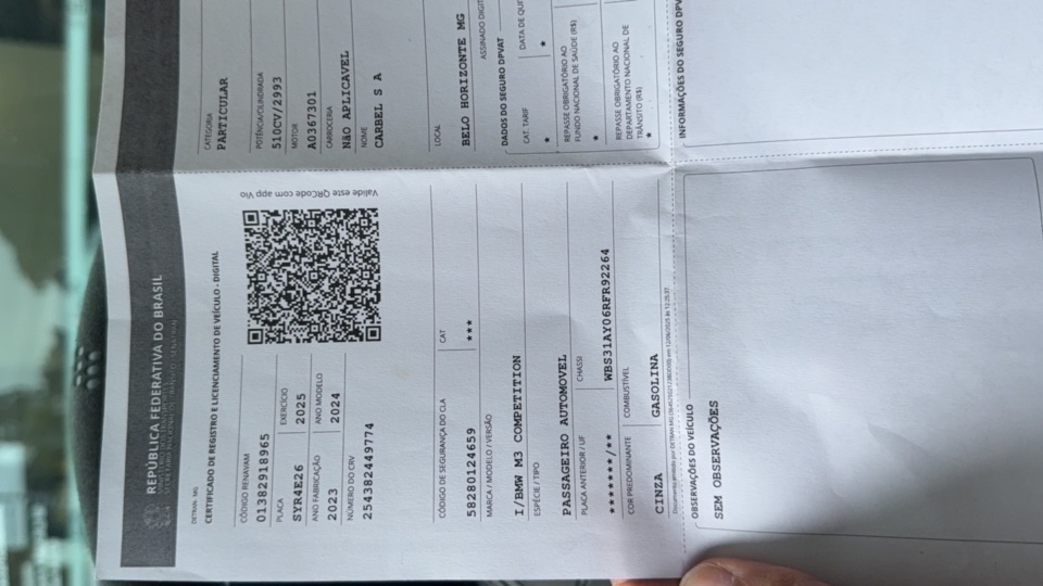 BMW M3 3.0 I6 TWINTURBO GASOLINA COMPETITION M STEPTRONIC