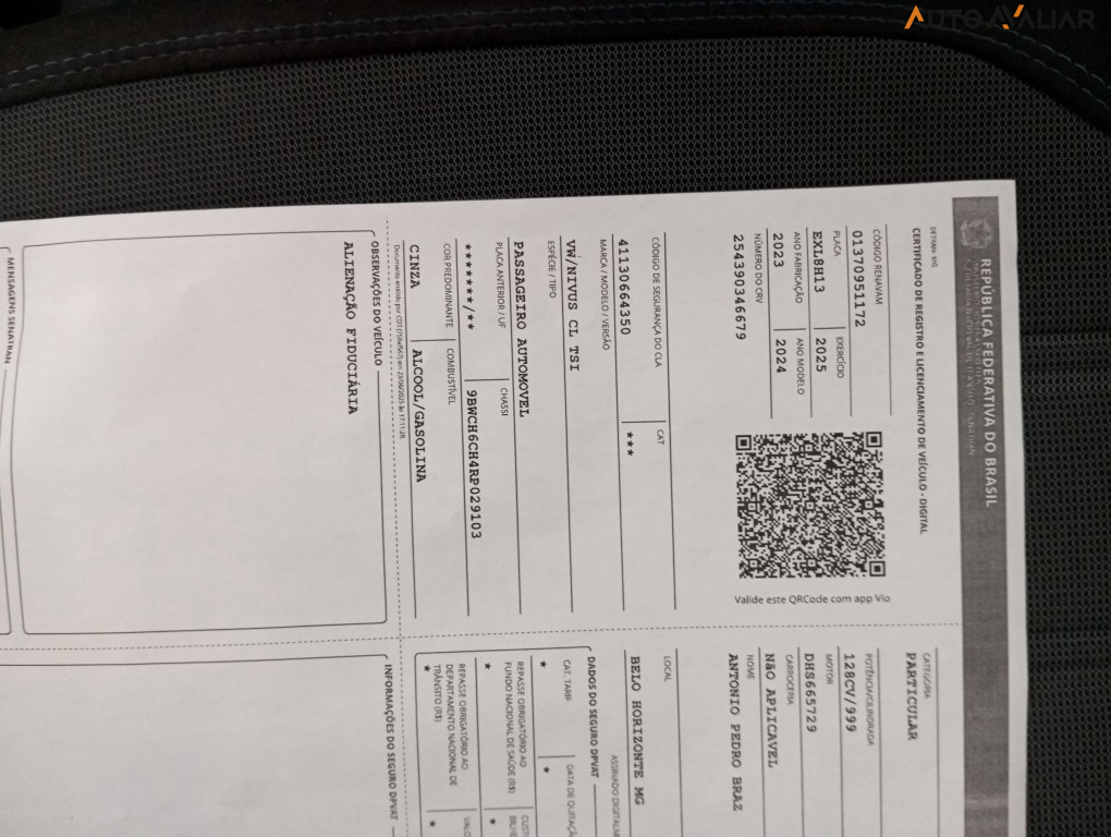 VOLKSWAGEN NIVUS 1.0 200 TSI TOTAL FLEX COMFORTLINE AUTOM&Aacute;TICO