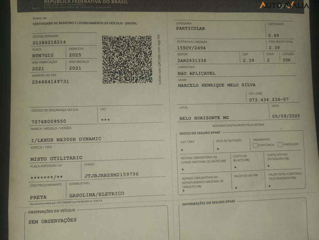 LEXUS NX 300H 2.5 16V VVT-I HYBRID DYNAMIC AUT AWD