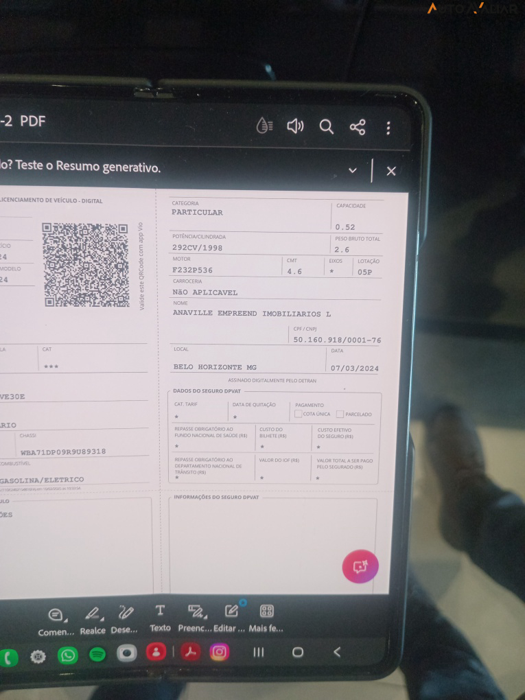 BMW X3 2.0 16V H&Iacute;BRIDO M SPORT XDRIVE30E STEPTRONIC