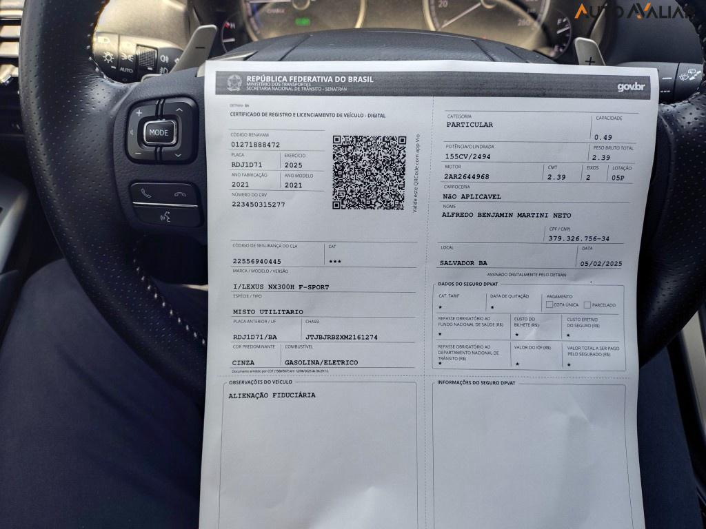 LEXUS NX 300H 2.5 16V VVT-I HYBRID F-SPORT AUT AWD