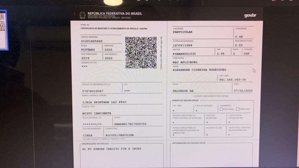 KIA SPORTAGE 2.0 LX 4X2 16V FLEX 4P AUTOMATICO