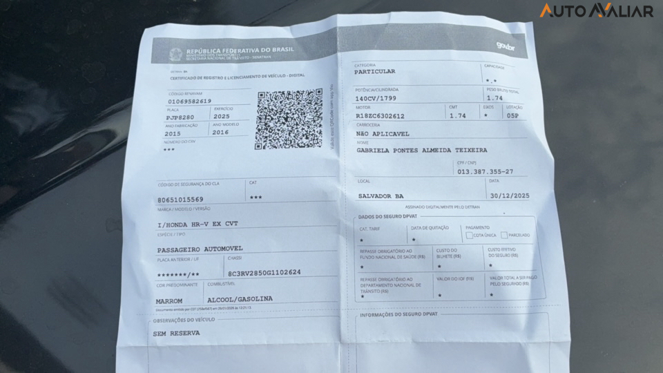 HONDA HR-V 1.8 16V FLEX EX 4P AUTOMATICO