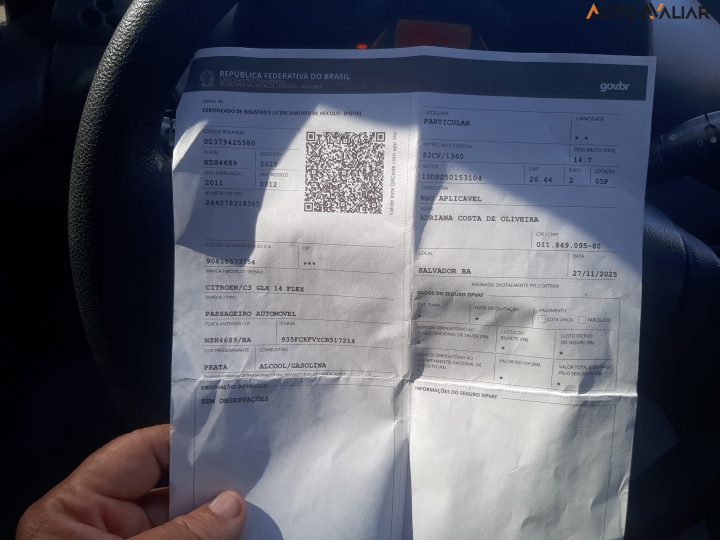 CITROEN C3 1.4 I GLX 8V FLEX 4P MANUAL