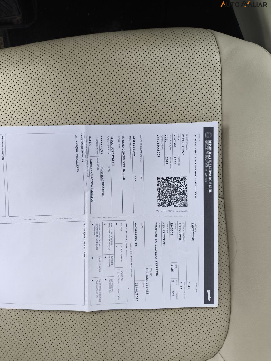 TOYOTA COROLLA CROSS 1.8 VVT-I HYBRID FLEX XRX CVT