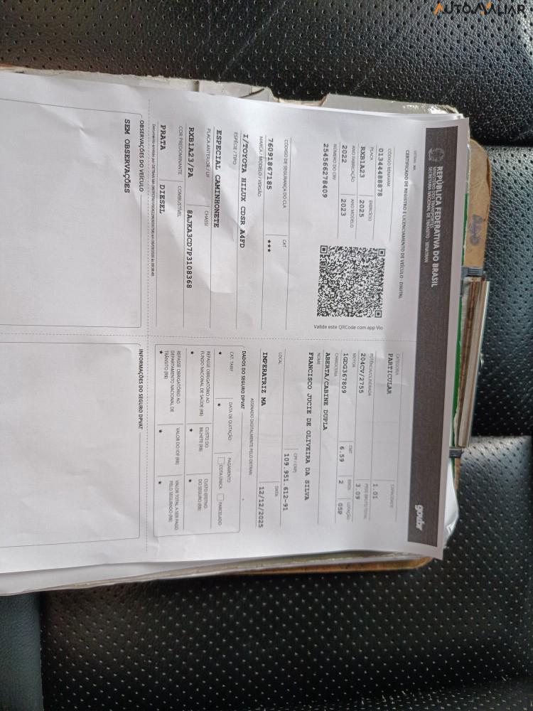 TOYOTA HILUX 2.8 D-4D TURBO DIESEL CD SR 4X4 AUTOMÁTICO