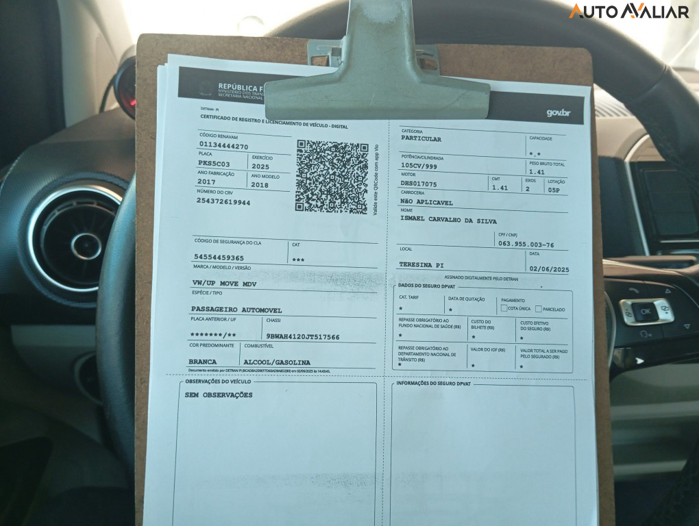 VOLKSWAGEN UP 1.0 TSI MOVE UP 12V FLEX 4P MANUAL