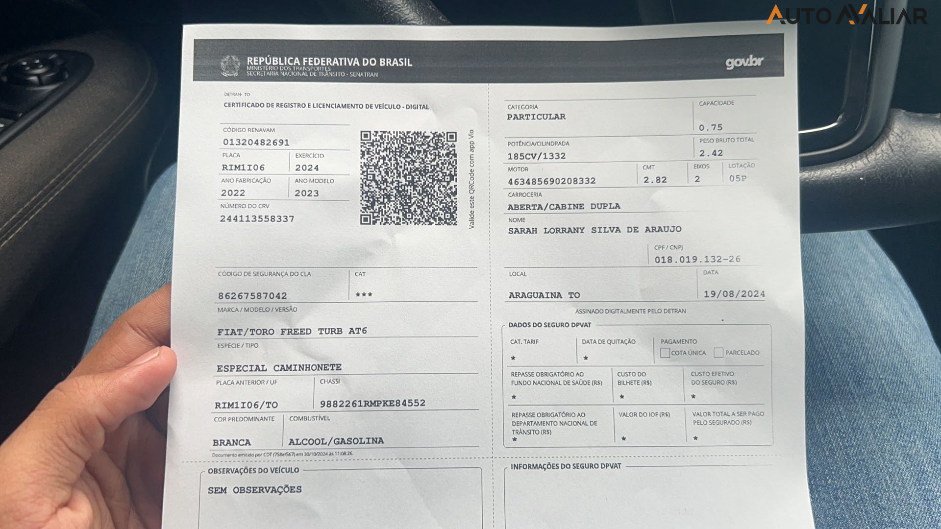 FIAT TORO 1.3 TURBO 270 FLEX FREEDOM AT6