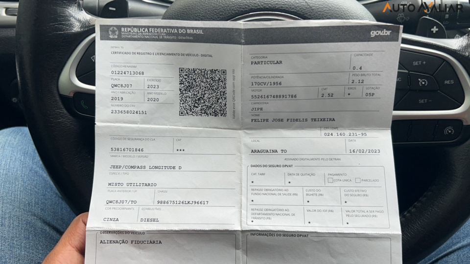 JEEP COMPASS 2.0 16V DIESEL LONGITUDE 4X4 AUTOMATICO