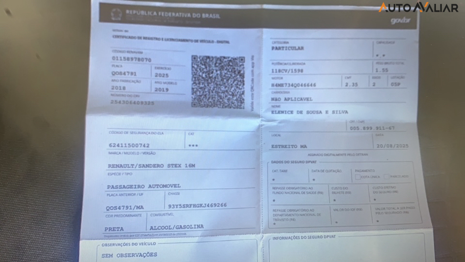 RENAULT SANDERO 1.6 16V SCE FLEX STEPWAY EXPRESSION MANUAL