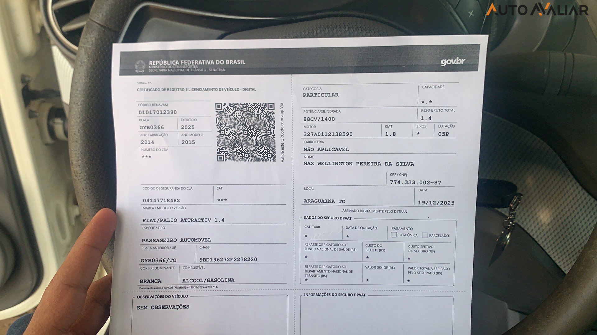 FIAT PALIO 1.4 MPI ATTRACTIVE 8V FLEX 4P MANUAL