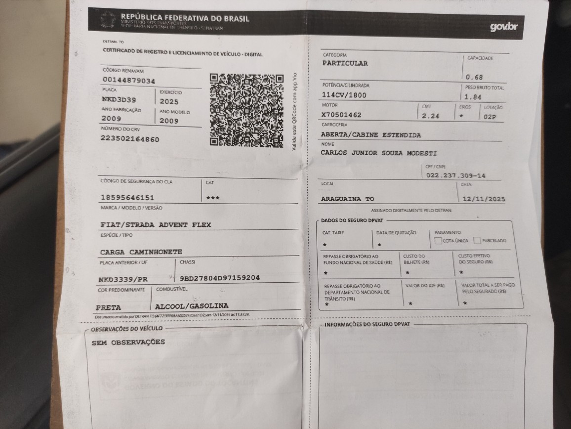 FIAT STRADA 1.8 MPI ADVENTURE CE 8V FLEX 2P MANUAL