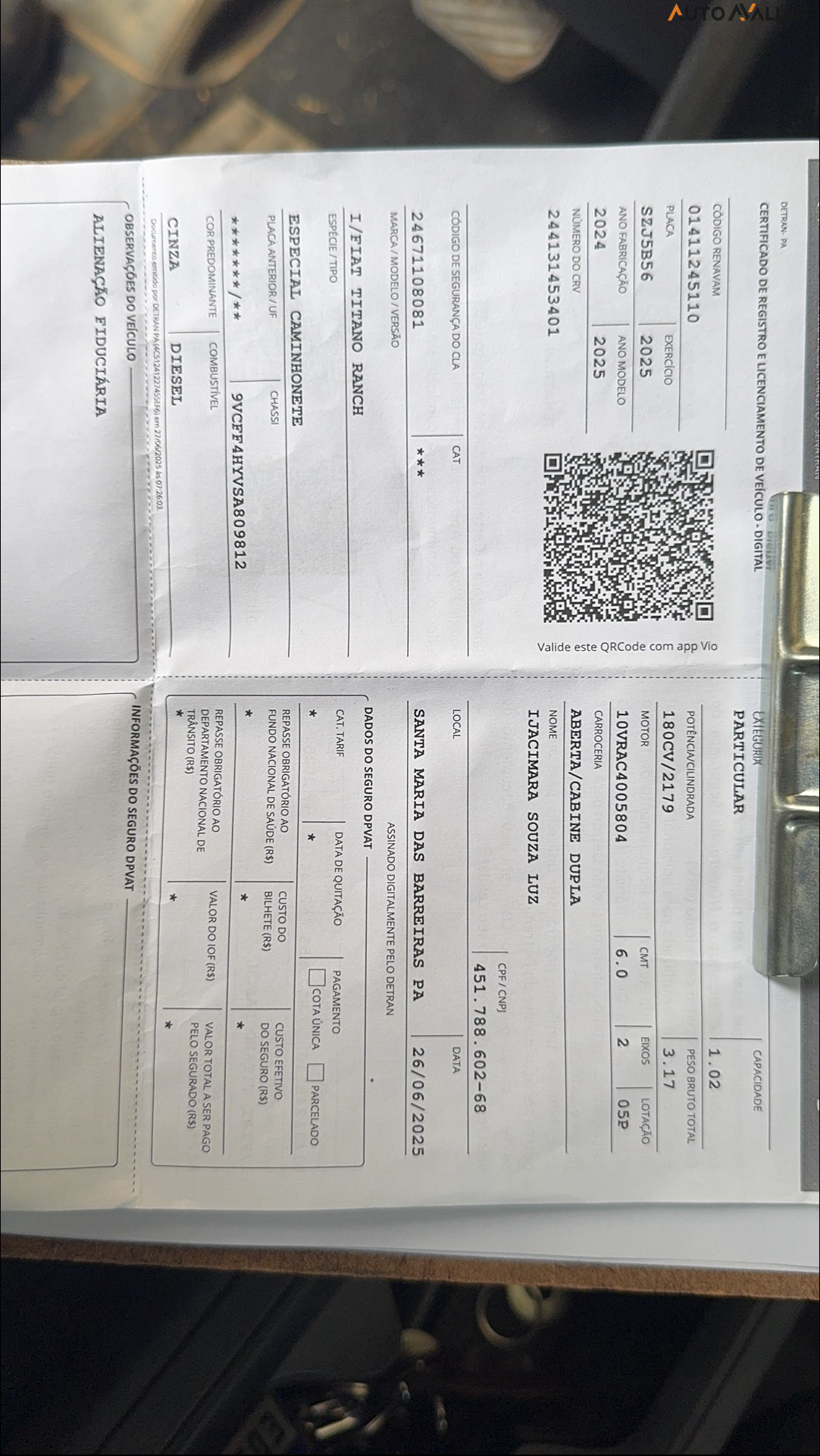 FIAT TITANO 2.2 TURBO DIESEL RANCH 4X4 AT6