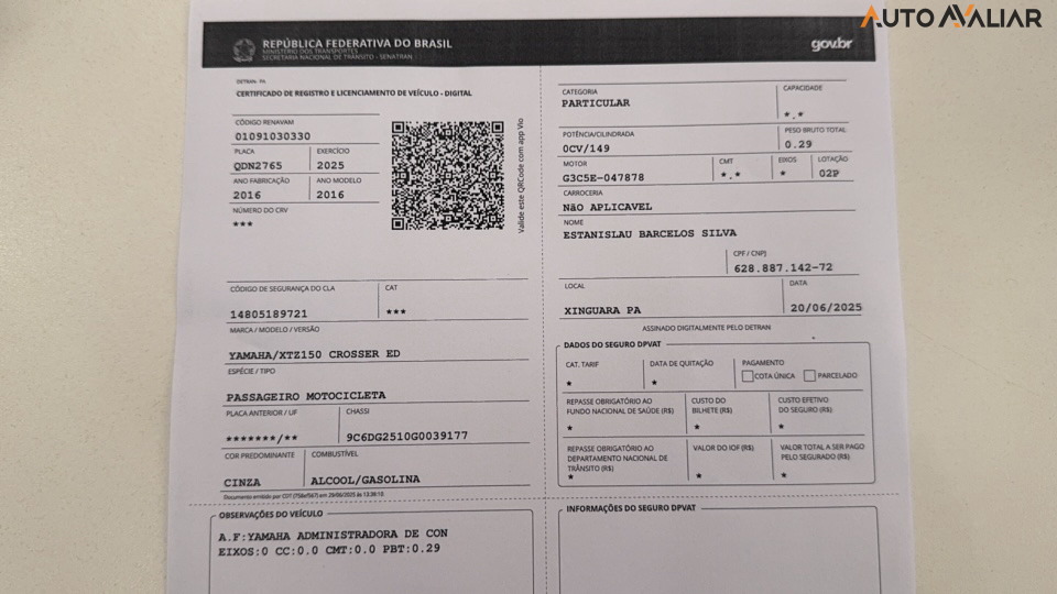 YAMAHA XTZ 150 CROSSER ED XTZ 150 CROSSER ED