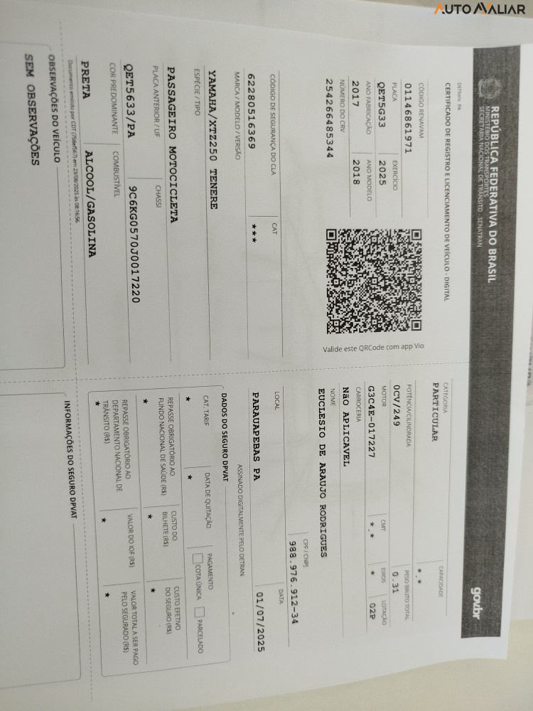 YAMAHA XTZ 250 TENERE XTZ 250 TENERE