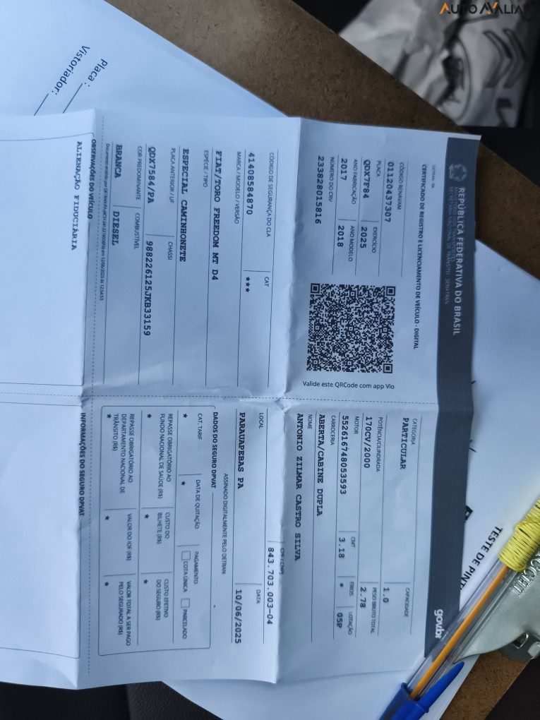 FIAT TORO 2.0 16V TURBO DIESEL FREEDOM 4WD MANUAL