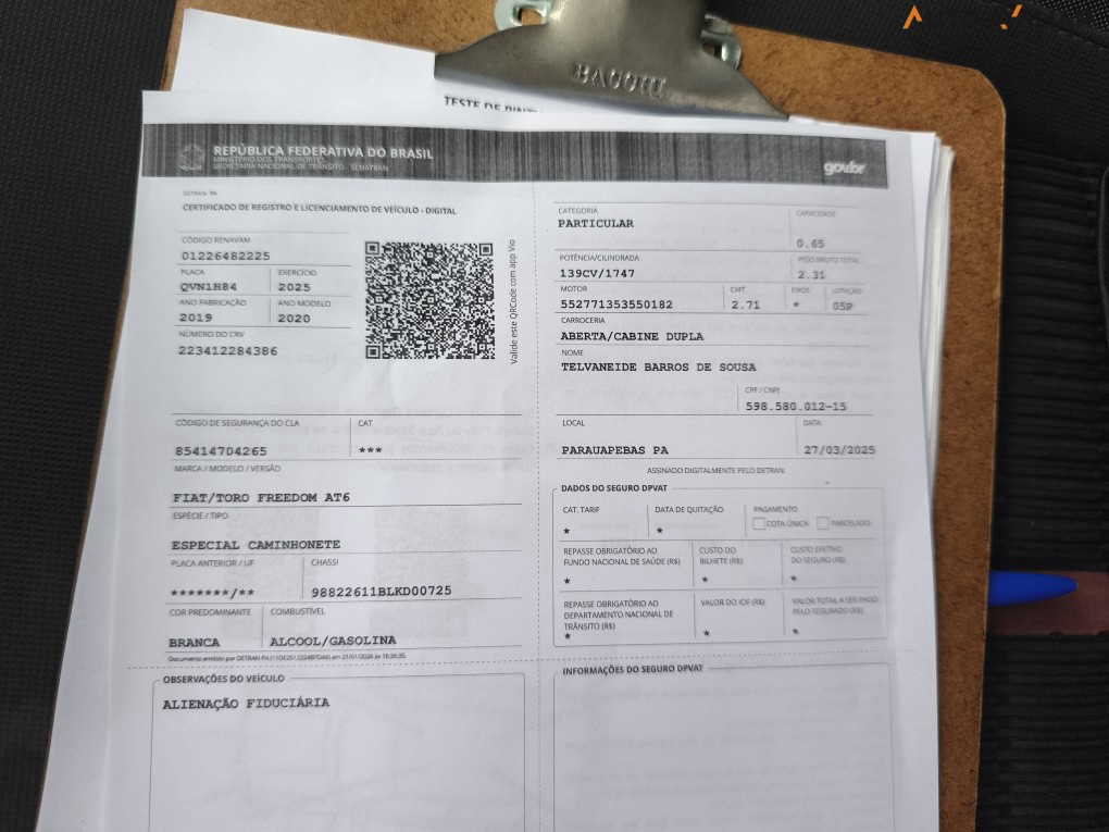 FIAT TORO 1.8 16V EVO FLEX FREEDOM AT6