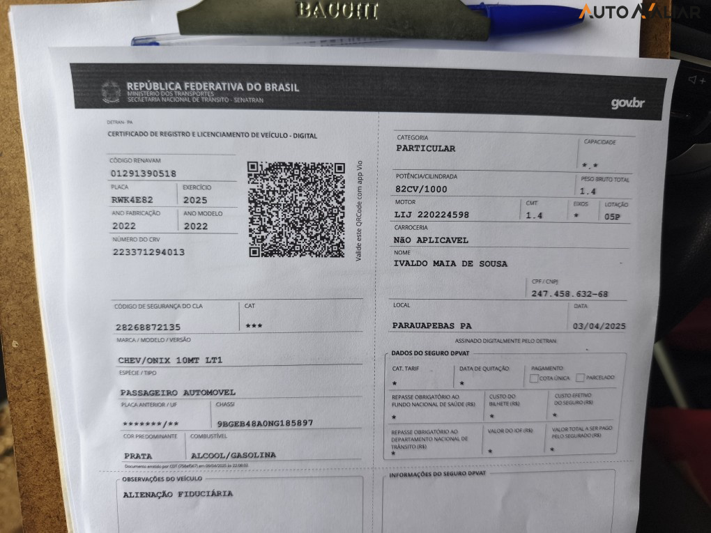 CHEVROLET ONIX 1.0 FLEX LT MANUAL