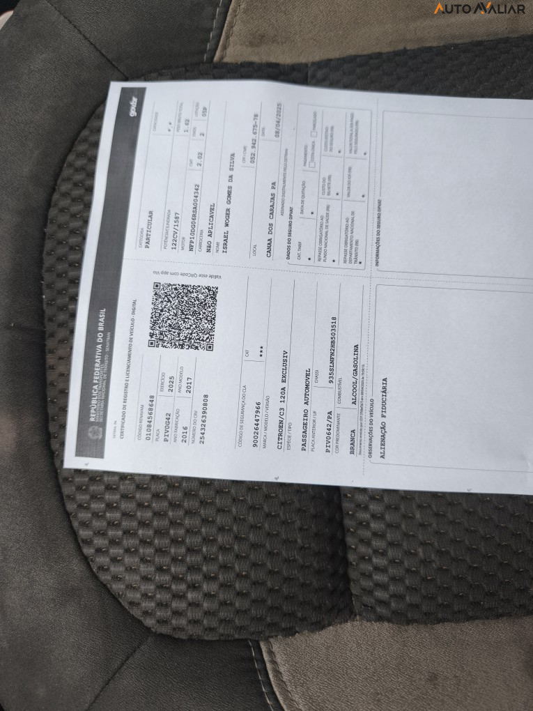 CITROEN C3 1.6 EXCLUSIVE 16V FLEX 4P AUTOMATICO