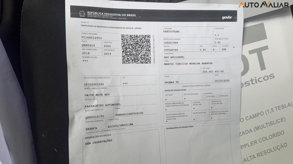 VOLKSWAGEN UP 1.0 TSI MOVE UP 12V FLEX 4P MANUAL