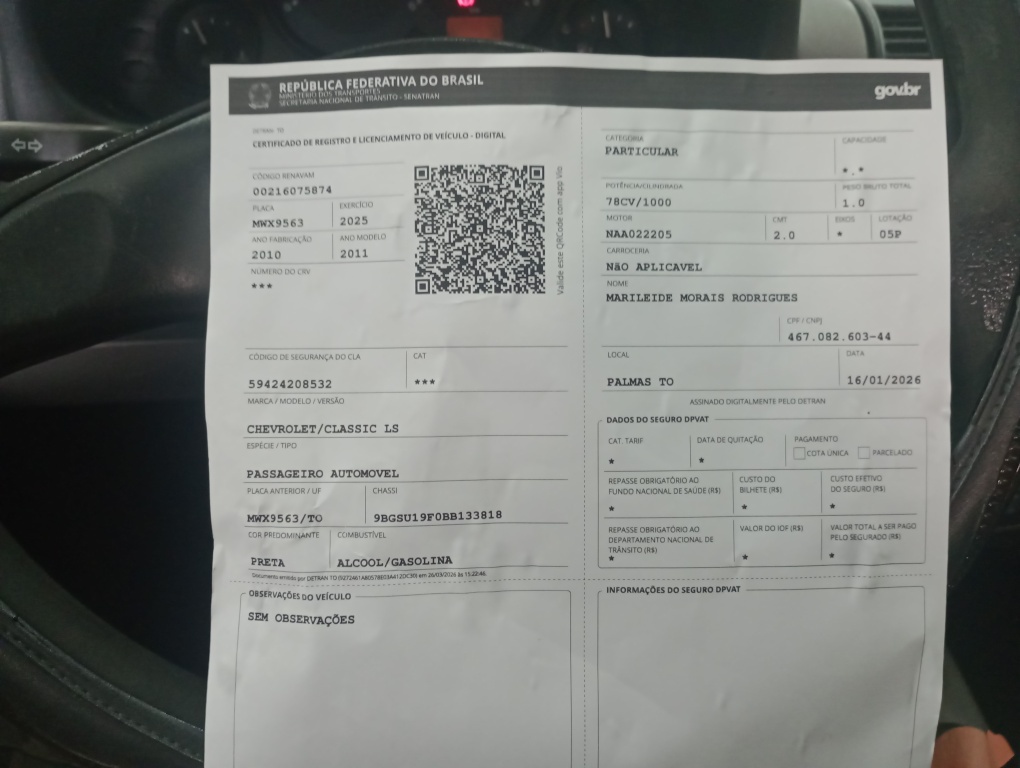 CHEVROLET CLASSIC 1.0 MPFI LS 8V FLEX 4P MANUAL