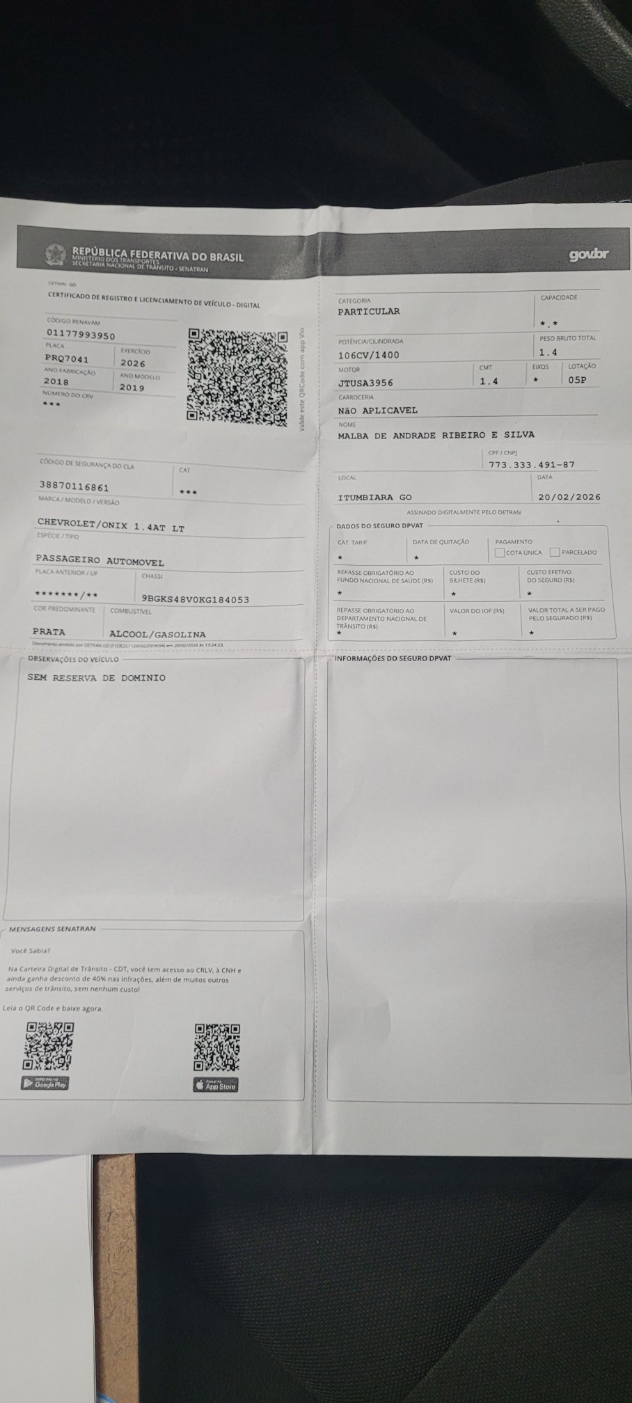 CHEVROLET ONIX 1.4 MPFI ACTIV 8V FLEX 4P AUTOMATICO