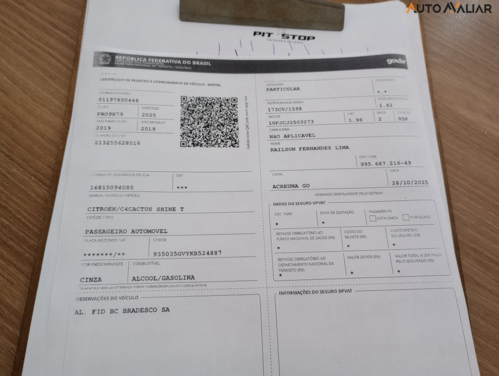 CITROEN C4 CACTUS 1.6 THP FLEX SHINE PACK EAT6