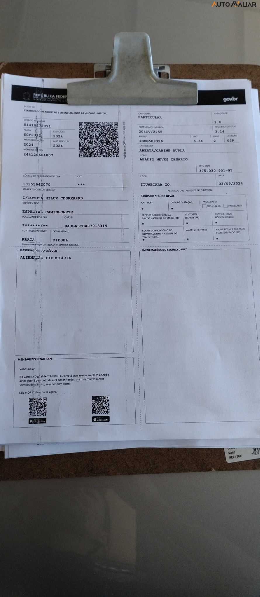 TOYOTA HILUX 2.8 D-4D TURBO DIESEL CD SRX 4X4 AUTOM&Aacute;TICO