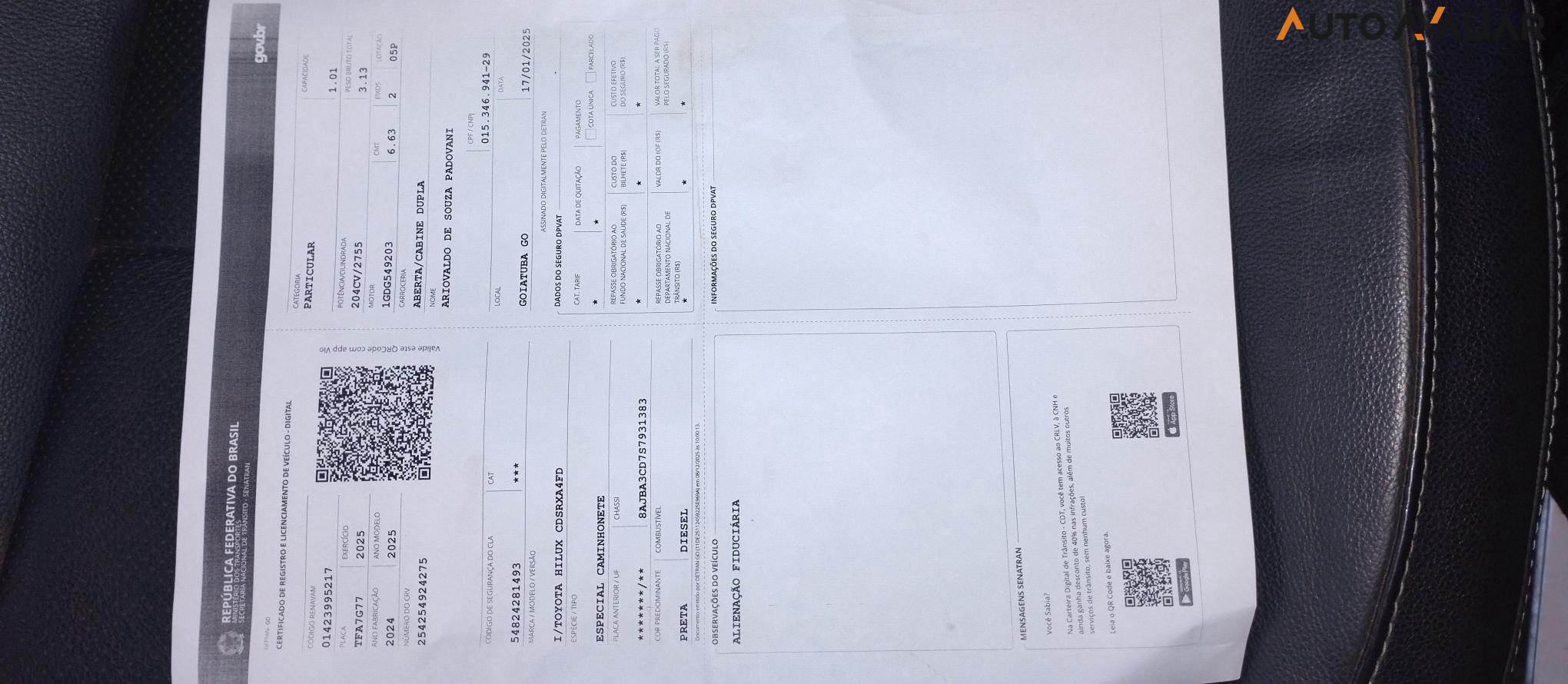 TOYOTA HILUX 2.8 D-4D TURBO DIESEL CD SRX 4X4 AUTOM&Aacute;TICO