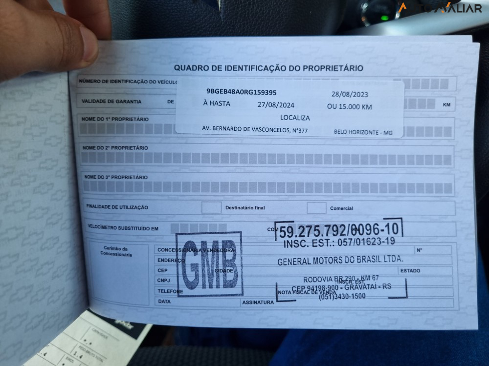 CHEVROLET ONIX 1.0 FLEX LT MANUAL