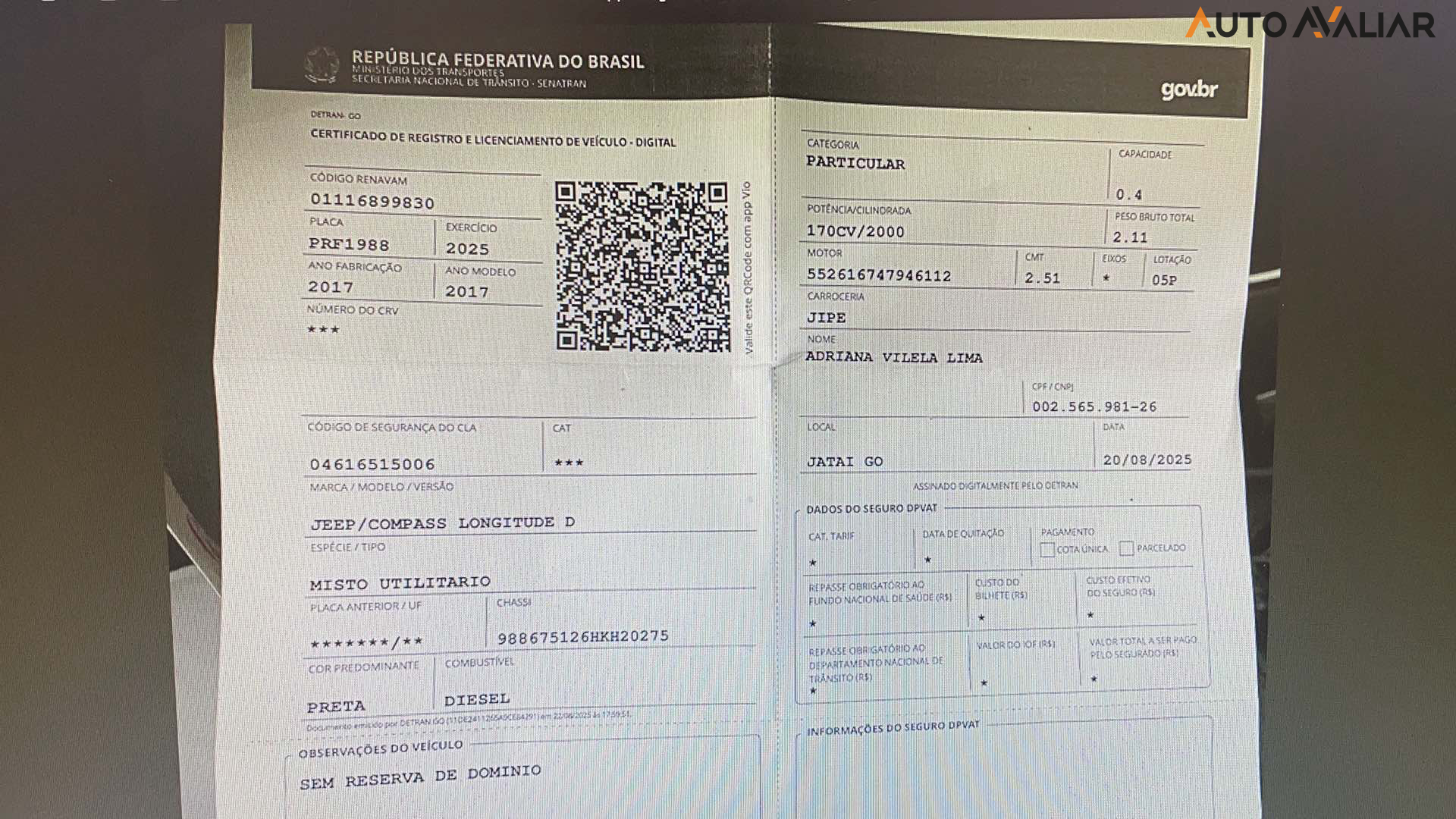 JEEP COMPASS 2.0 16V DIESEL LONGITUDE 4X4 AUTOMATICO