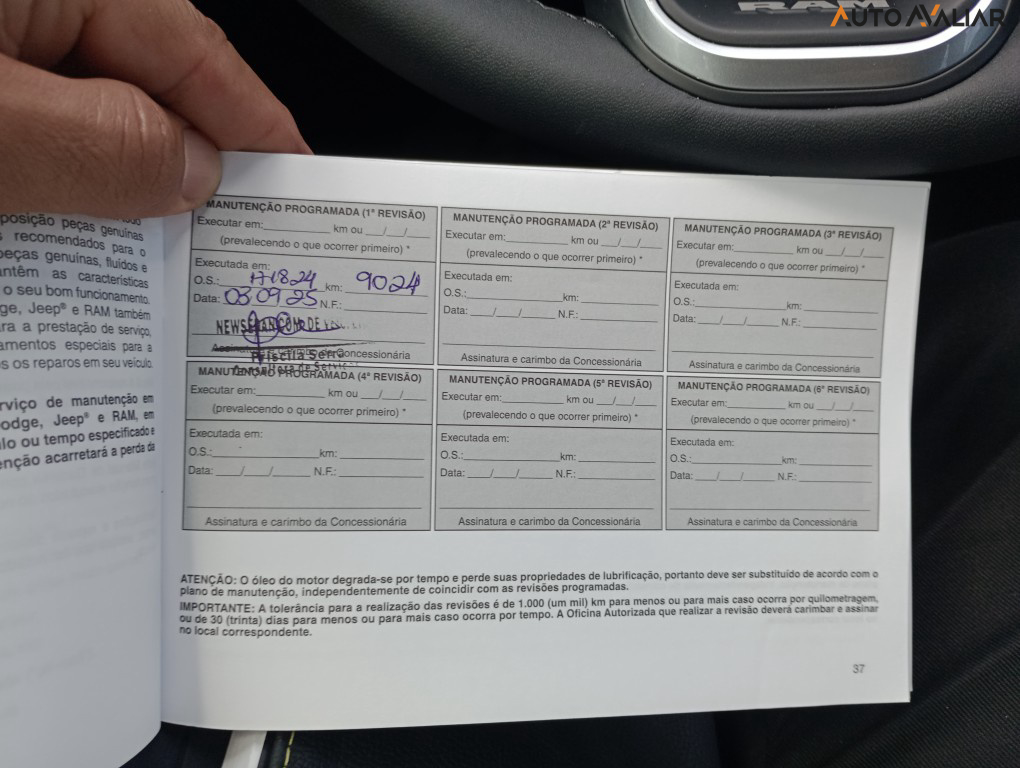 RAM RAMPAGE 2.0 HURRICANE 4 TURBO GASOLINA LARAMIE 4X4 AUTOM&Aacute;TICO