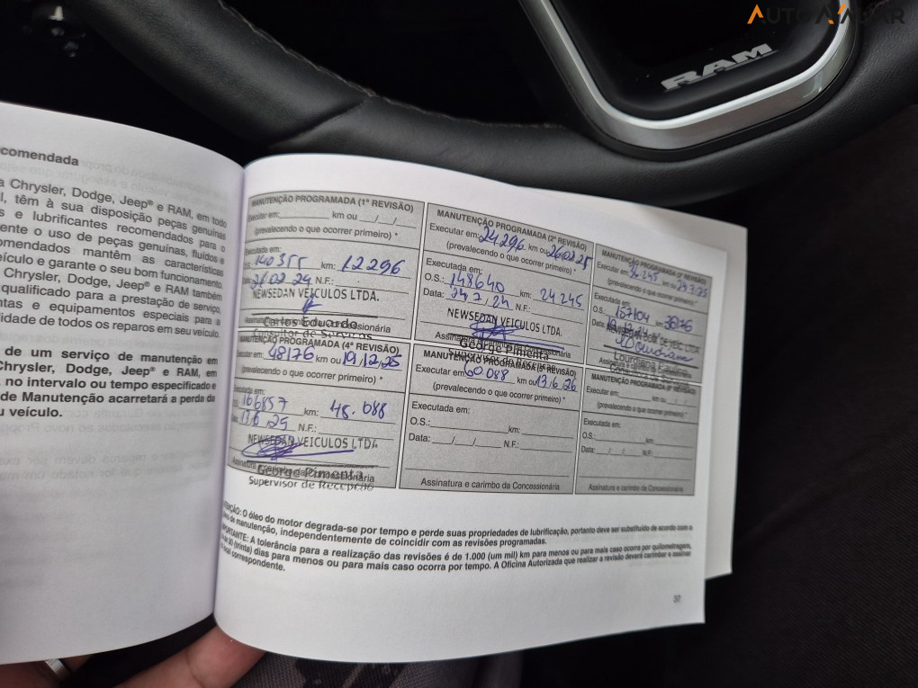 RAM RAMPAGE 2.0 HURRICANE 4 TURBO GASOLINA LARAMIE 4X4 AUTOM&Aacute;TICO