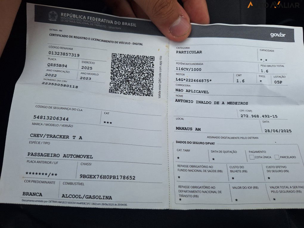 CHEVROLET TRACKER 1.0 TURBO FLEX AUTOMATICO