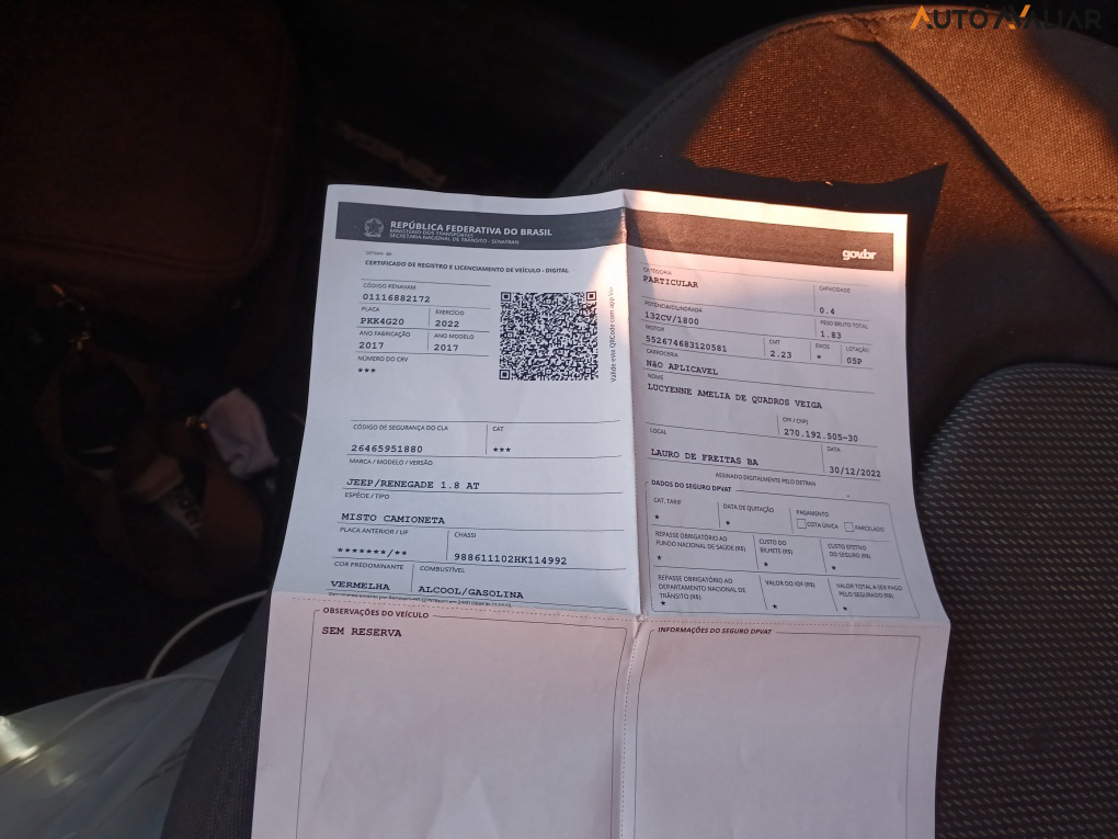 JEEP RENEGADE 1.8 16V FLEX 4P AUTOMATICO