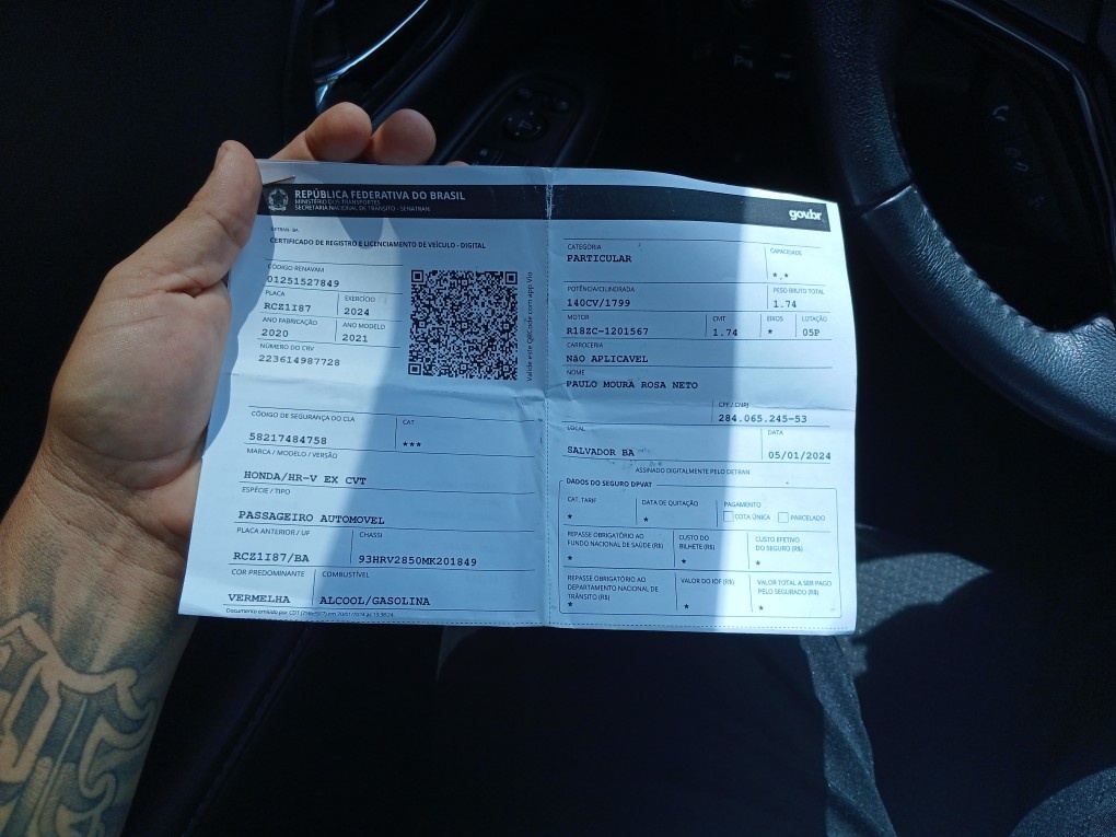 HONDA HR-V 1.8 16V FLEX EX 4P AUTOMATICO