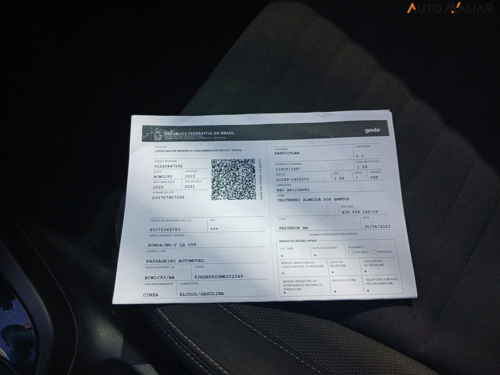 HONDA WR-V 1.5 16V FLEXONE LX CVT