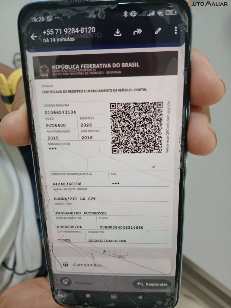 HONDA FIT 1.5 LX 16V FLEX 4P AUTOMATICO