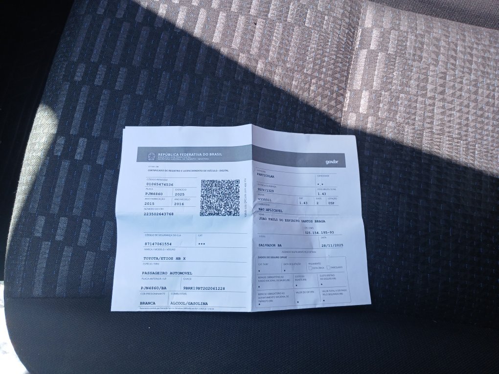 TOYOTA ETIOS 1.3 X 16V FLEX 4P MANUAL