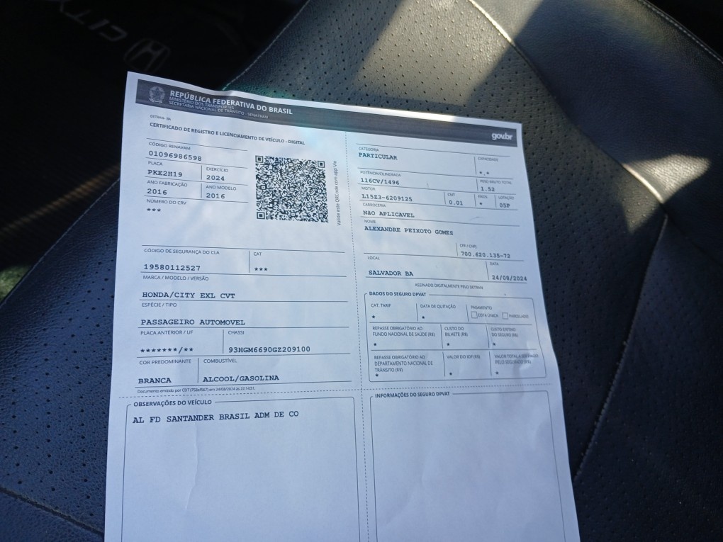 HONDA CITY 1.5 EXL 16V FLEX 4P AUTOMATICO