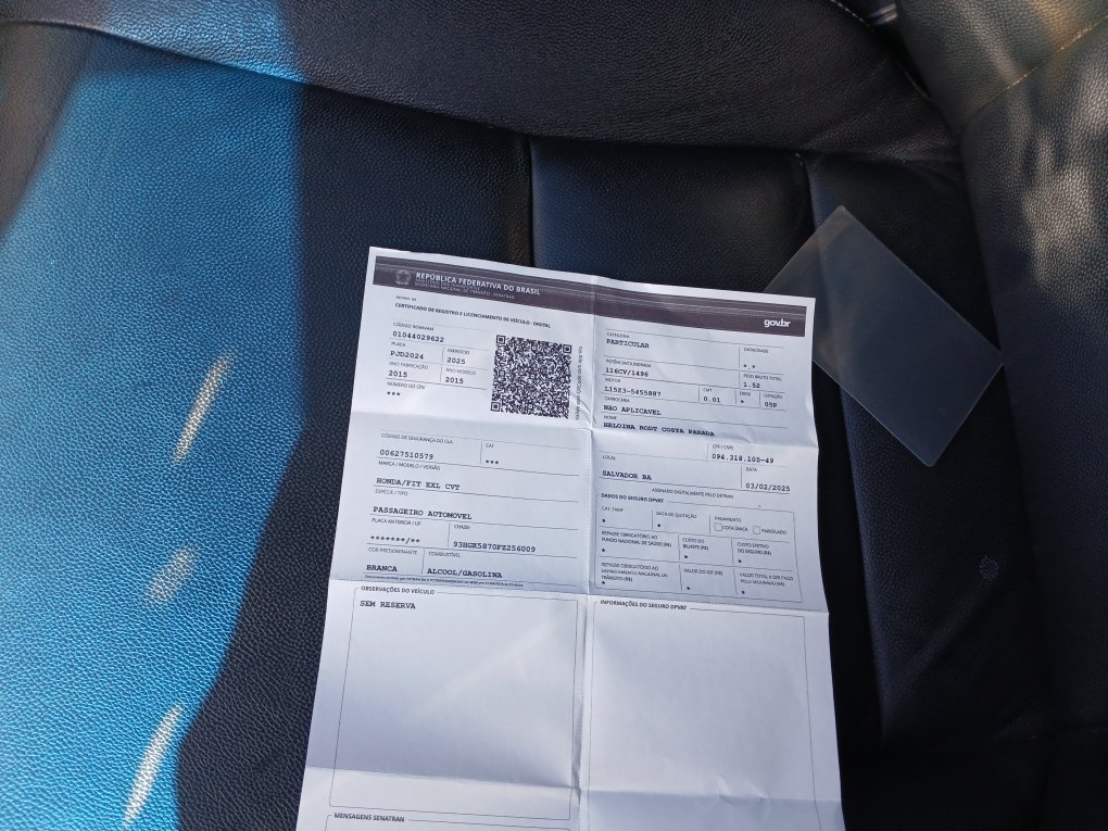 HONDA FIT 1.5 EXL 16V FLEX 4P AUTOMATICO