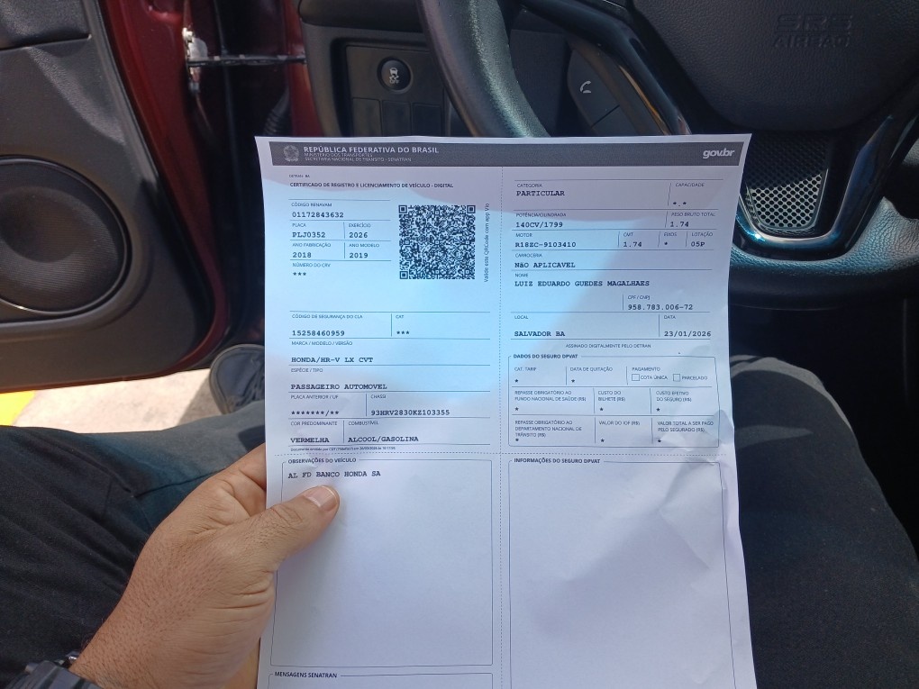 HONDA HR-V 1.8 16V FLEX LX 4P AUTOMATICO