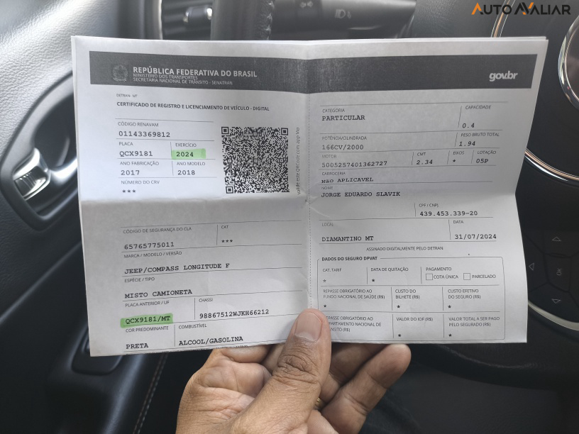 JEEP COMPASS 2.0 16V FLEX LONGITUDE AUTOMATICO