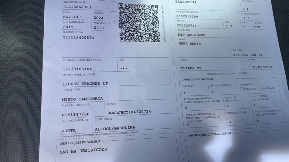 CHEVROLET TRACKER 1.4 16V TURBO FLEX LT AUTOMATICO