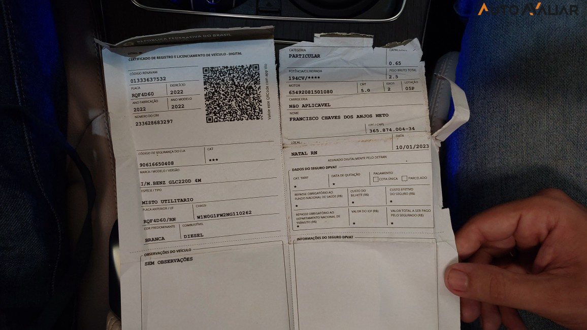 MERCEDES-BENZ GLC 220D 2.0 TURBO DIESEL ENDURO 9G-TRONIC