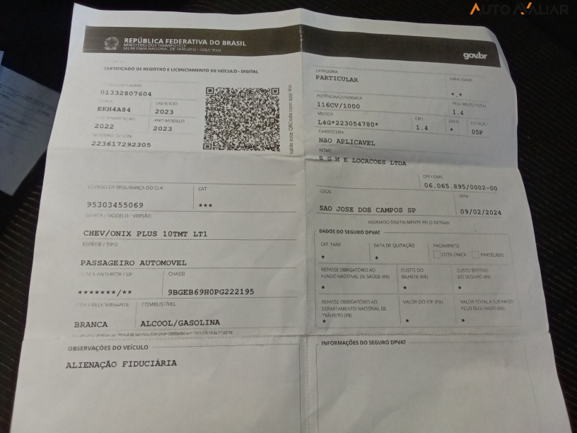 CHEVROLET ONIX 1.0 TURBO FLEX PLUS LT MANUAL